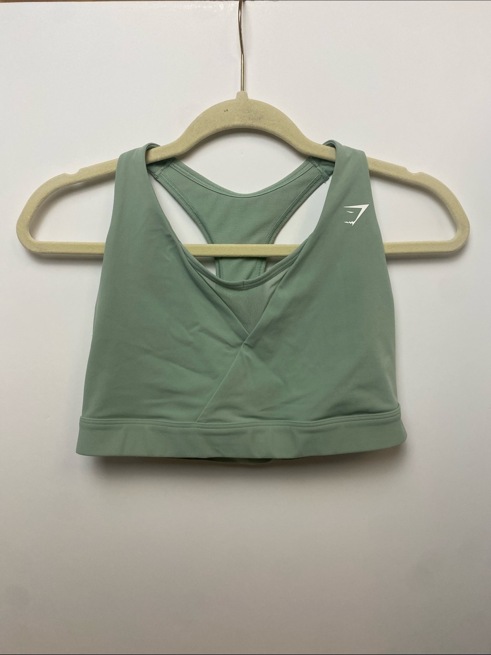 Gymshark Sage Green Racerback Sports Bra